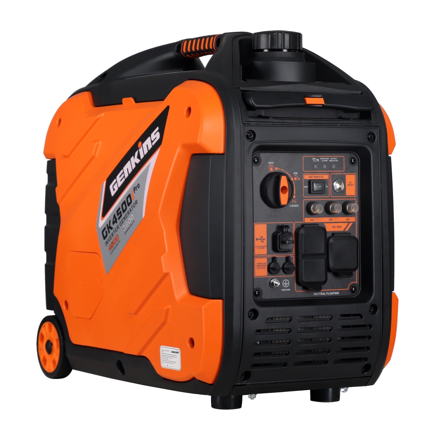 Genkins 4500 Watt Portable Inverter Generator Pure Sine Wave Technology Reduced Size & Weight Manual Start | 2024 Model