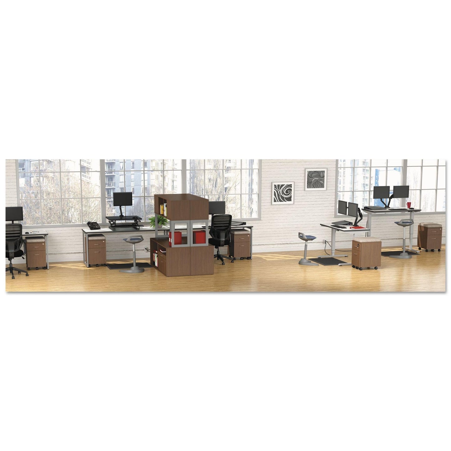 Alera adaptivergo sit-Stand 3-Stage Electric Height-Adjustable Table Base with Memory Control, 48.06" x 24.35" x 25" to 50.7", Gray