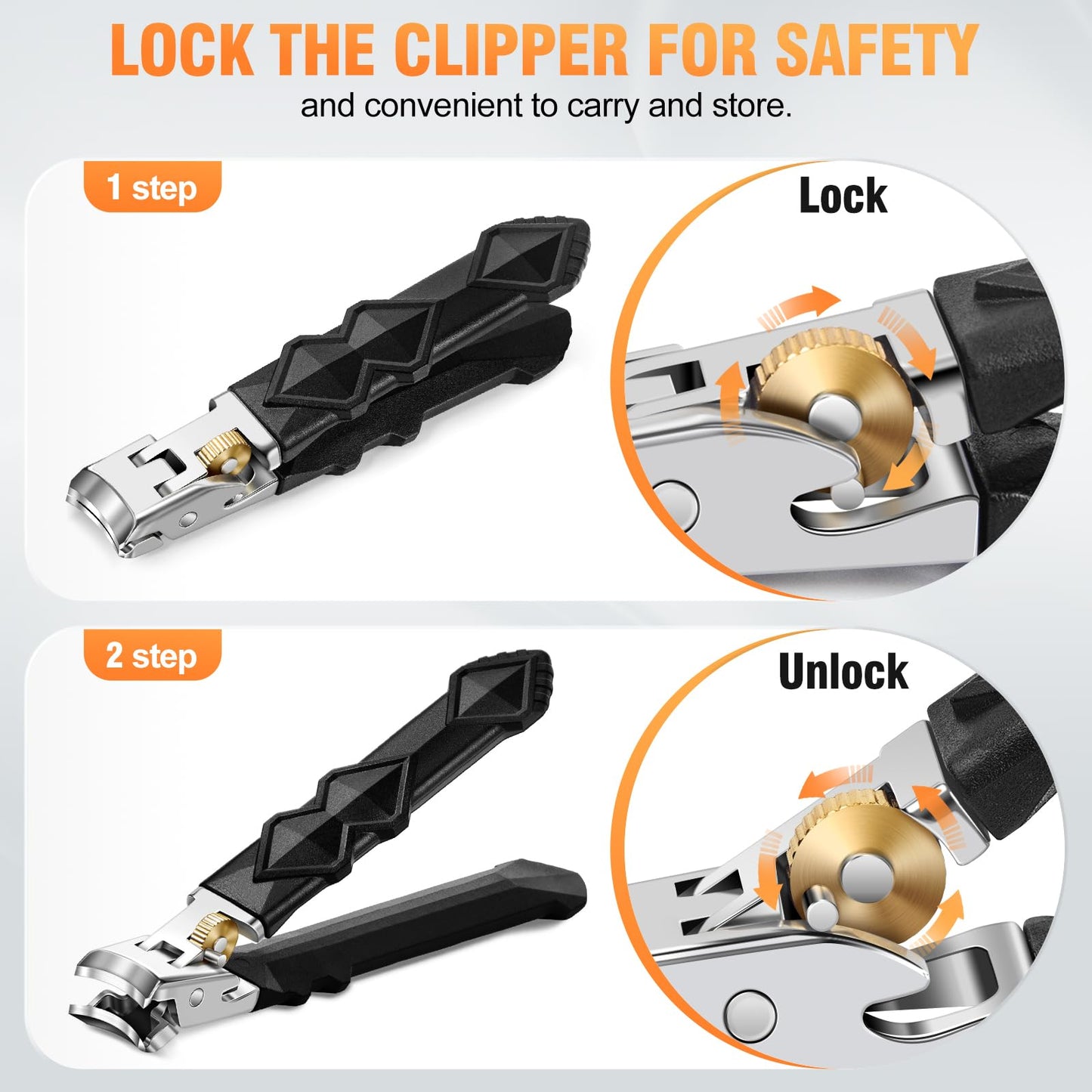 2026 Toenail Clippers for Thick Toenails, Wide Jaw Opening Toe Nail Clippers for Men, Heavy Duty Ingrown Toenail Clippers Nail Clippers, Ultra Sharp Slanted Nail Cutters with Long Handle