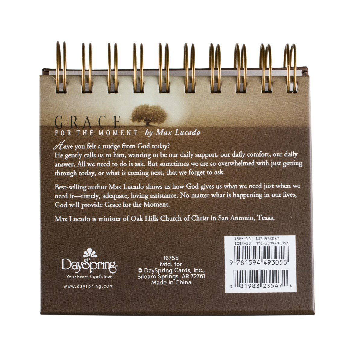 DaySpring - Max Lucado - Grace For The Moment: Inspirational Thoughts for Each Day of the Year - Perpetual Calendar (16755)