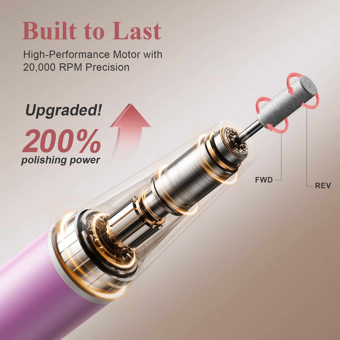 Cordless Nail Drill Kit - 9 Speed Wireless Electric Nail File with LED Display, Portable Nail Drill Machine for Acrylic Gel Nails, Rechargeable 20000RPM Hand Feet Grind Trim Tool for Women Men Baby