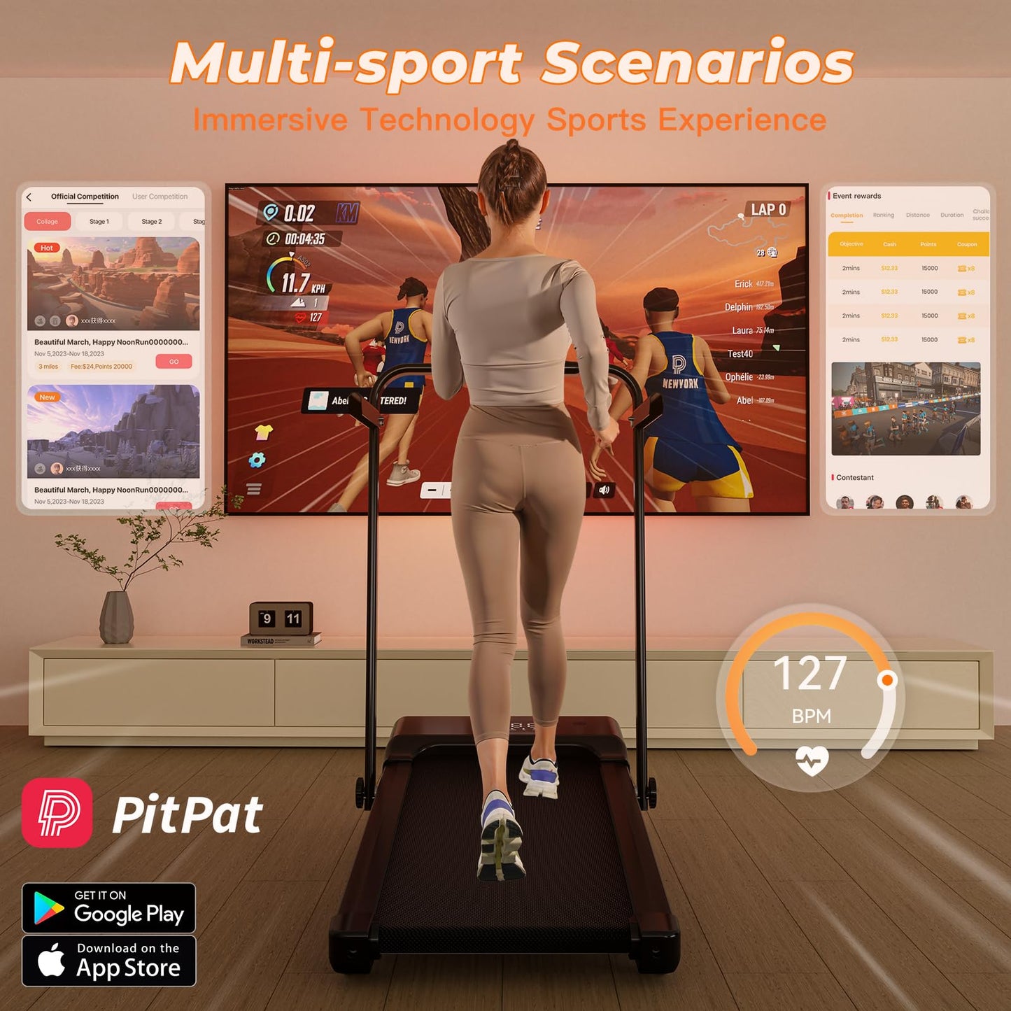 Lacuffy Walking Pad Treadmill with Handle,9% Manual Incline 3-in-1 Folding Treadmills for Home Small Space,3.0HP Quiet Under Desk Treadmill with Remote & APP Control,300LB Capacity LED Display