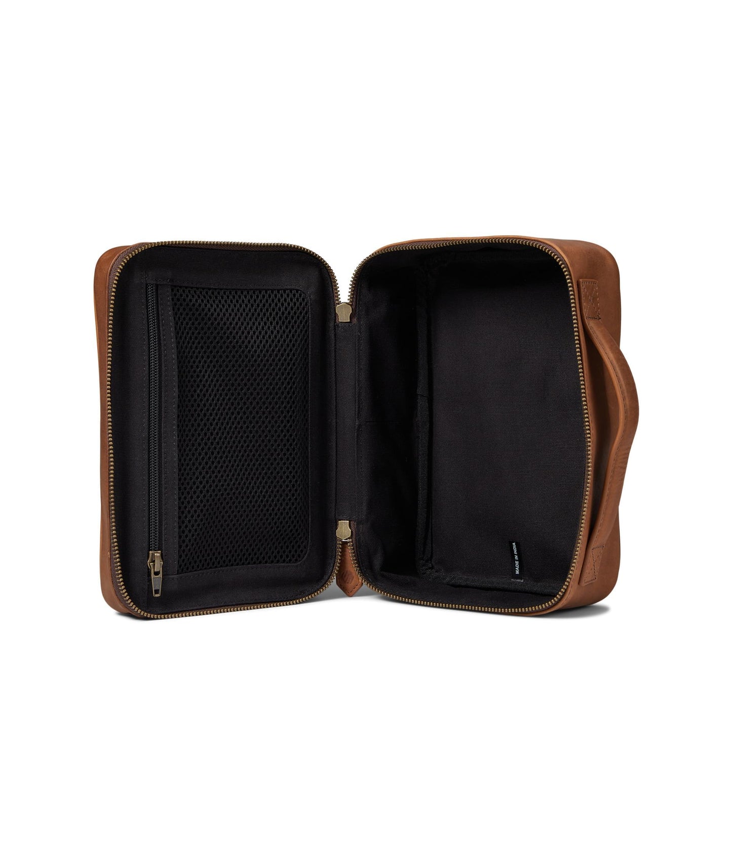 Johnston & Murphy Rhodes Travel Kit, Tan Full Grain, 23.5 x 10.5cm x 16cm