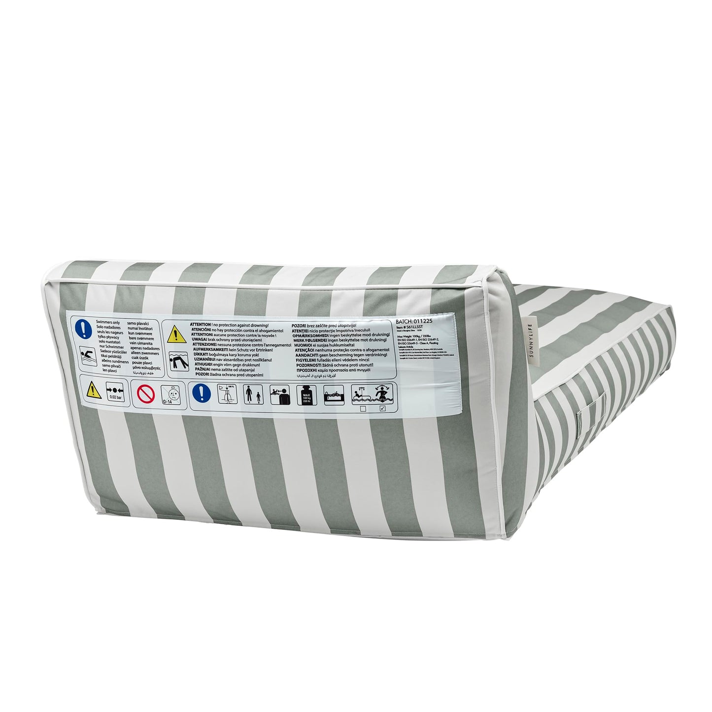 SUNNYLiFE Luxe Lie-On Lounger | Seagrass Stripe