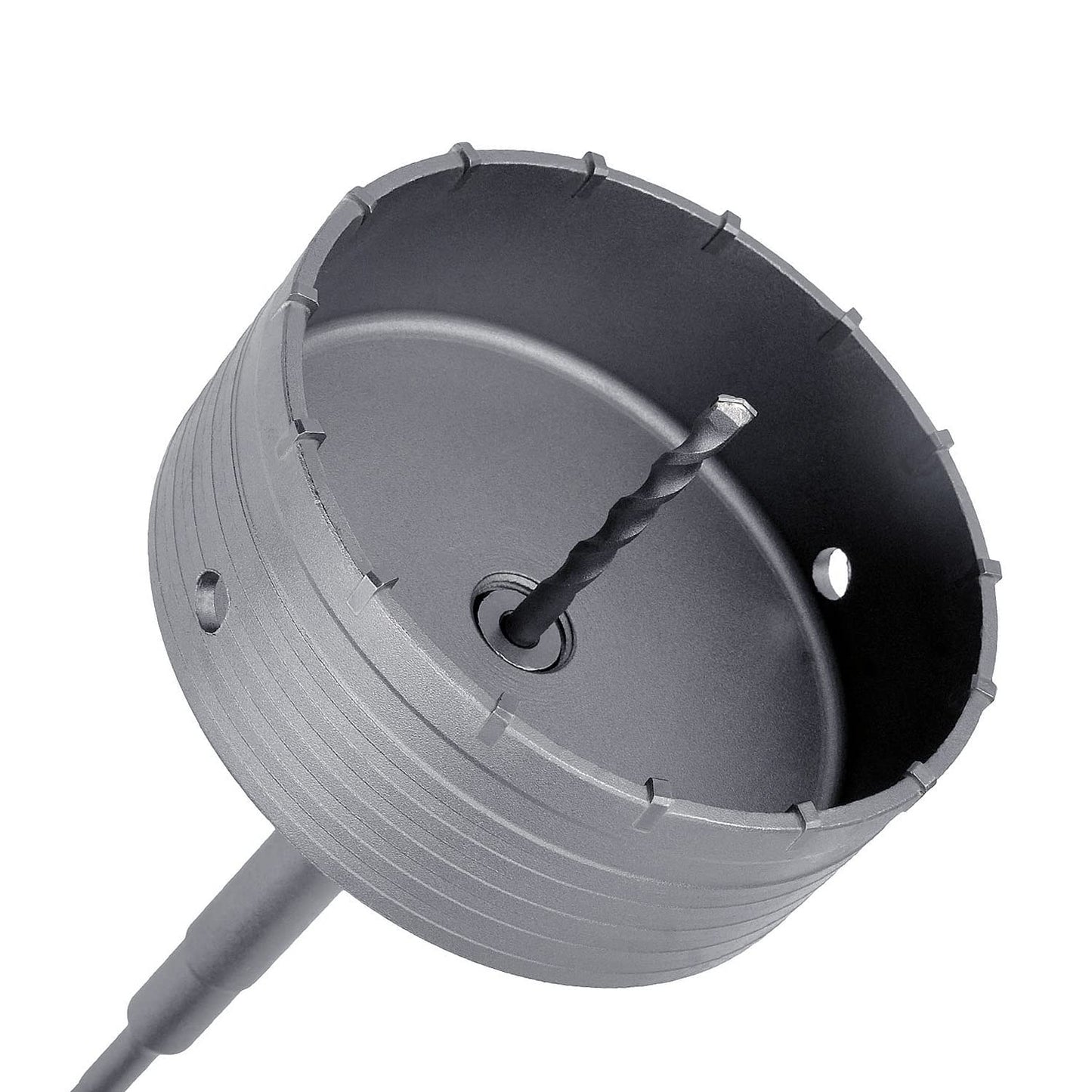 GUICGOC 6 inch / 152mm Concrete Hole Saw with 220mm SDS Plus Shank Connecting Rod,Tungsten Carbide Teeth Cement Hole Saw for Cement Brick Concrete Stone Wall (6 inch (152mm))