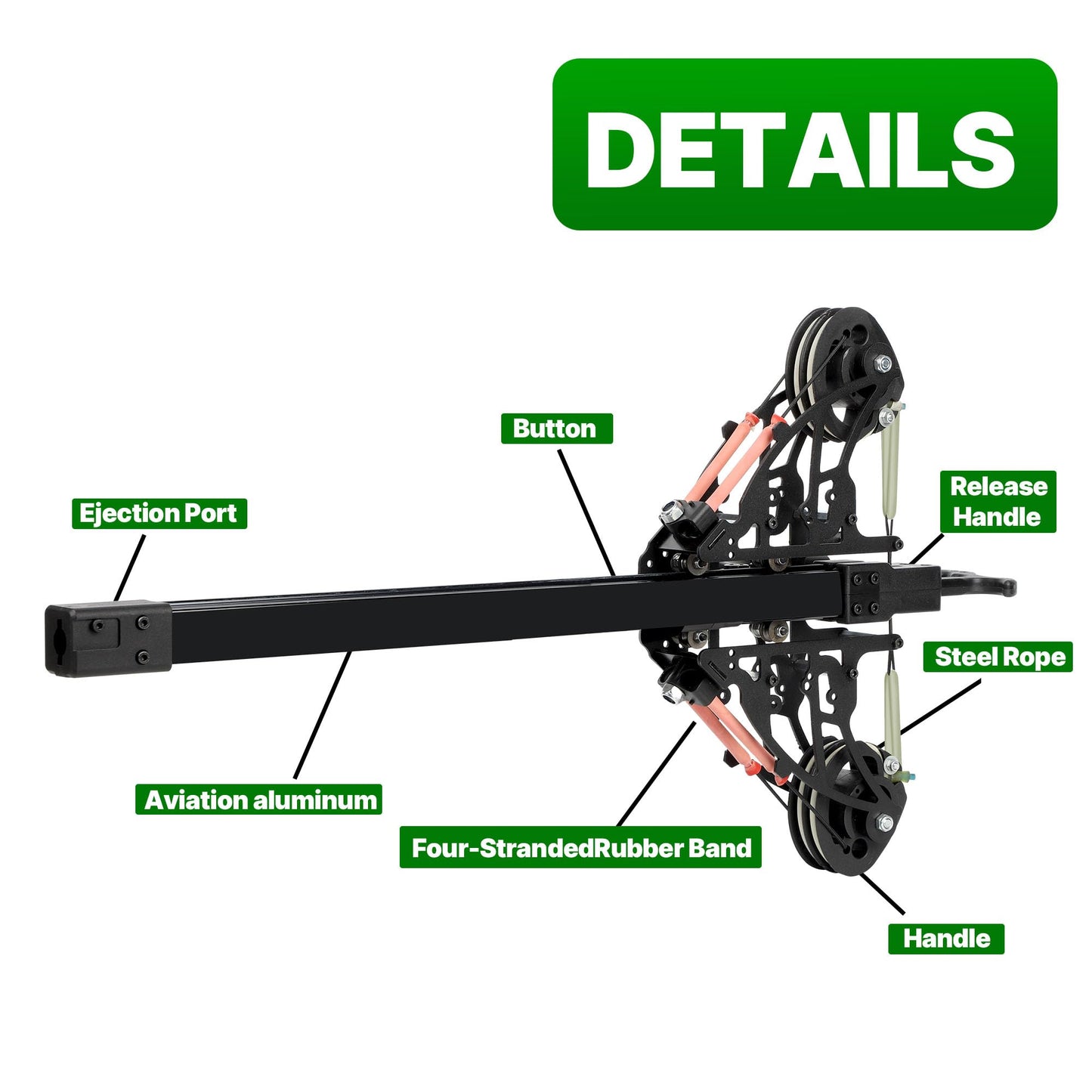 Compact Compound Bow Kit for Adults & Teens – 40 Rounds Repeating Sling Bow for Steel Balls and Arrows, Folding Design with Sight Mount, 100M Max Range, for Target Practice & Outdoor Hunting