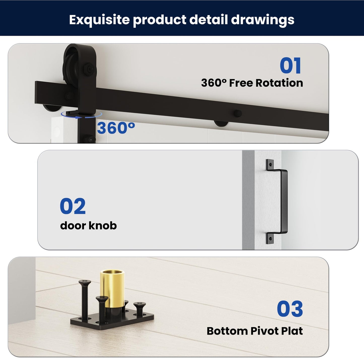 Bifold Barn Door 48" x 84", MDF Bi-Fold Sliding Closet Doors with Hardware Kit Included, Pre-Finished Easy Assembly, Water-Proof PVC Surface & Save Space, H-Frame, 56" Track for 4 Doors,White