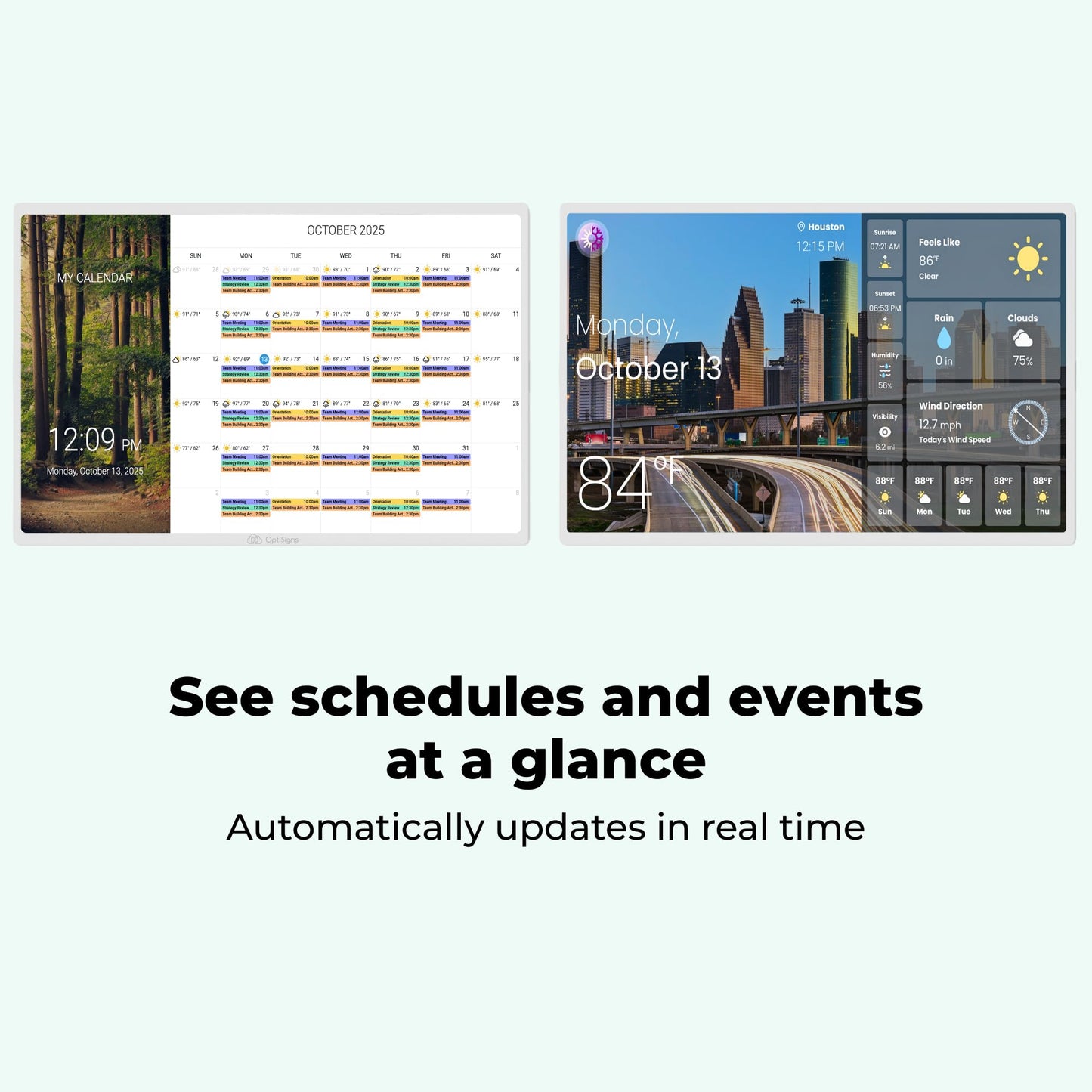 OptiSigns OptiKiosk 32 – Digital Signage Kiosk & Digital Wall Calendar with 32” Touchscreen, Full HD Display, Remote Management, Subscription Required (Wall Mount)