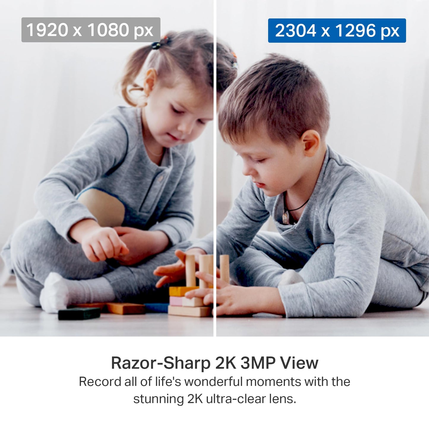 Tapo 2K Indoor Pan/Tilt Wired Security Camera - Works as a Baby Monitor & Pet Camera, Motion Detection, 2-Way Audio, Siren, Night Vision, No-Subscription Local Storage or Optional Cloud, C211 (2-Pack)