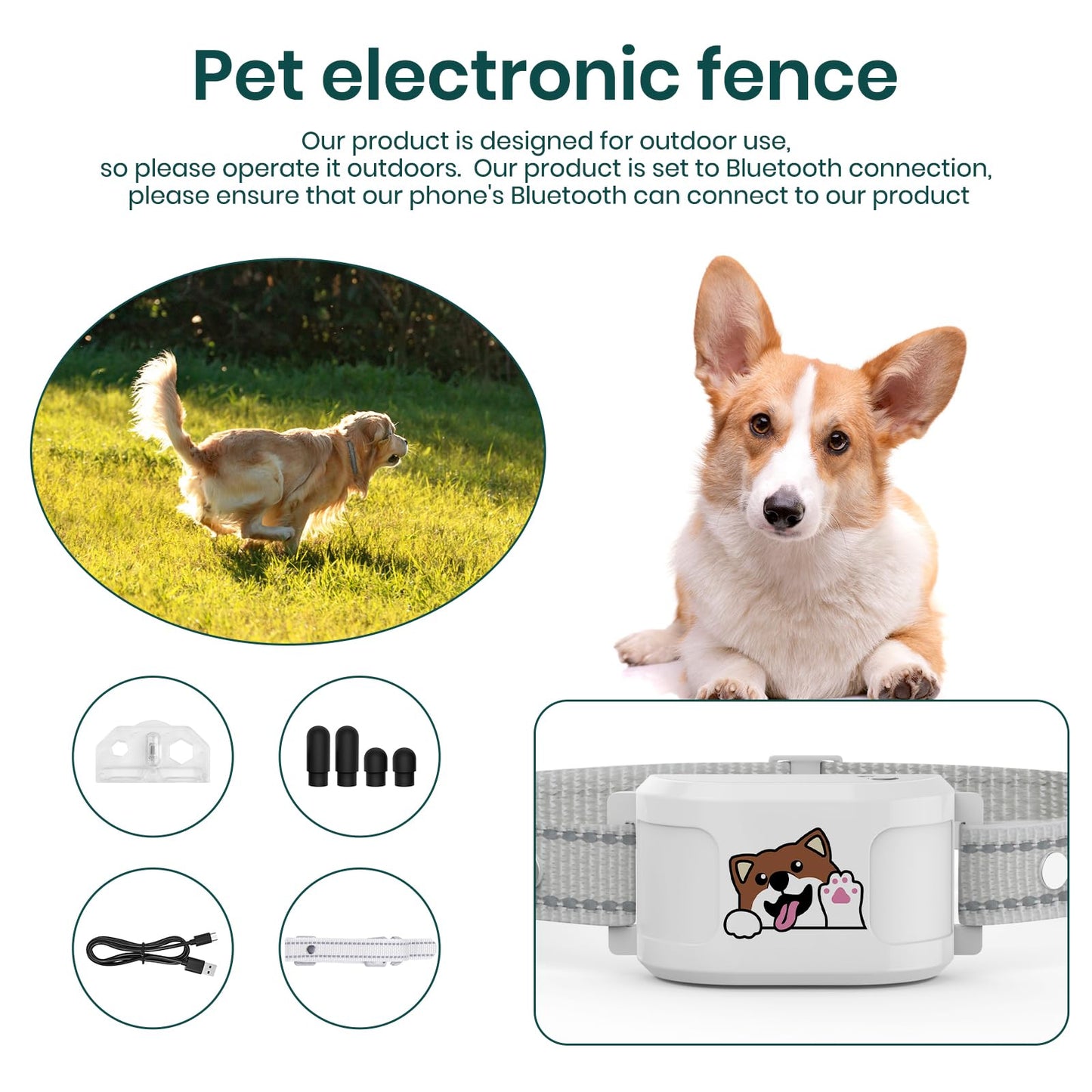 Upgraded GPS Dog Fence & Tracking Collar System - No Subscription Required, Customizable Boundaries via App, Waterproof Rechargeable Collar with Remote Training, 1-Minute Setup, Long Battery Life