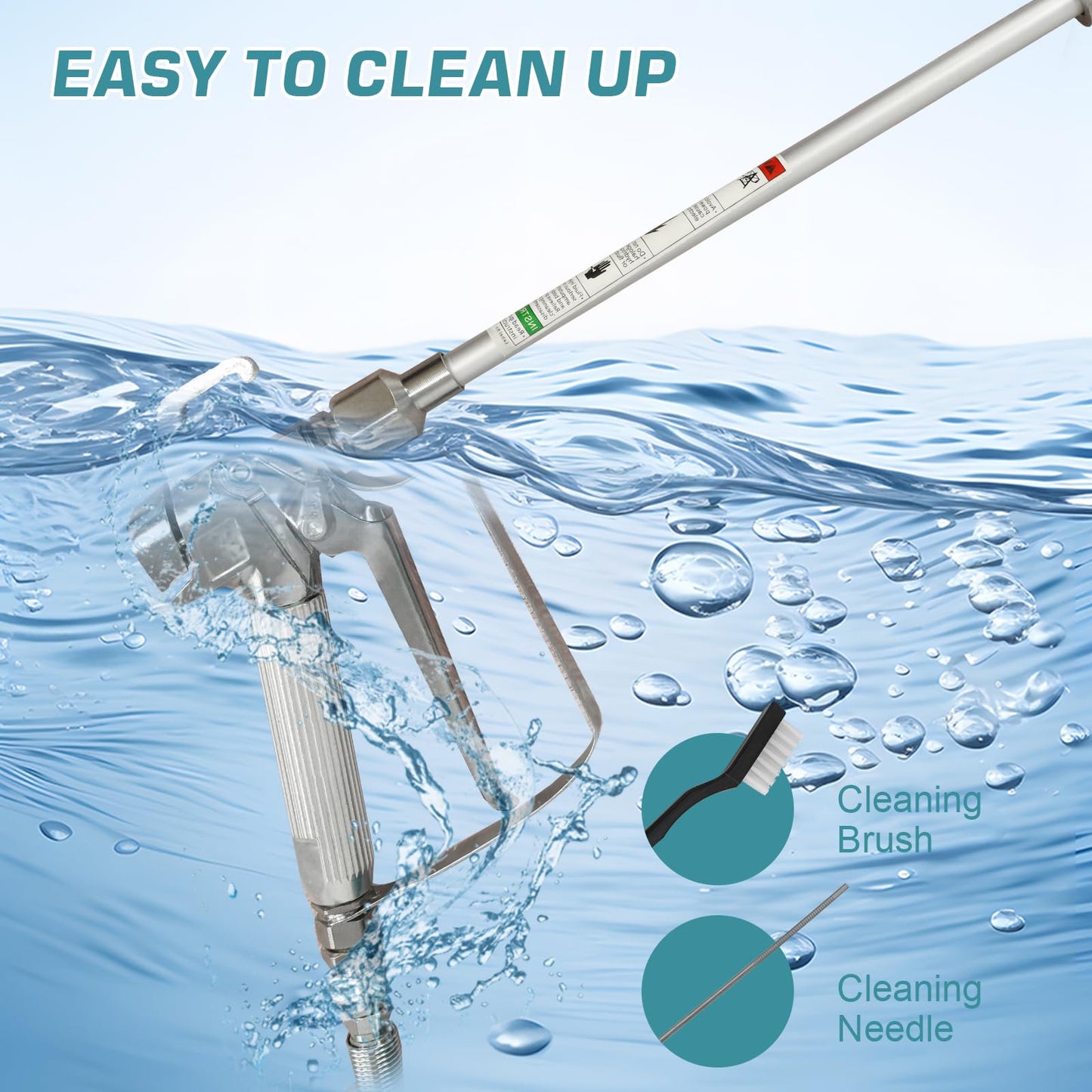 750W Airless Paint Sprayer, 3300 PSI Stand Airless Sprayer, High Efficiency Electric Paint Sprayer for Up to 10 Gallon DIY Painting Projects House Exterior Fence Deck