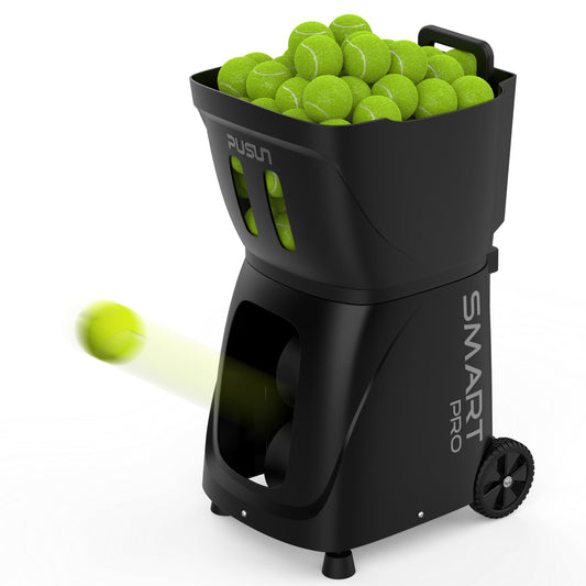 PUSUN｜PT-Smart Pro Internal Oscillation Tennis Ball Machine: App with 12 Built-in Training Modes, 28-Pt Custom Drills,75MPH, 5H,32.6lb Portable for Tennis & Padel,Training, Practice,Beginners to Pros