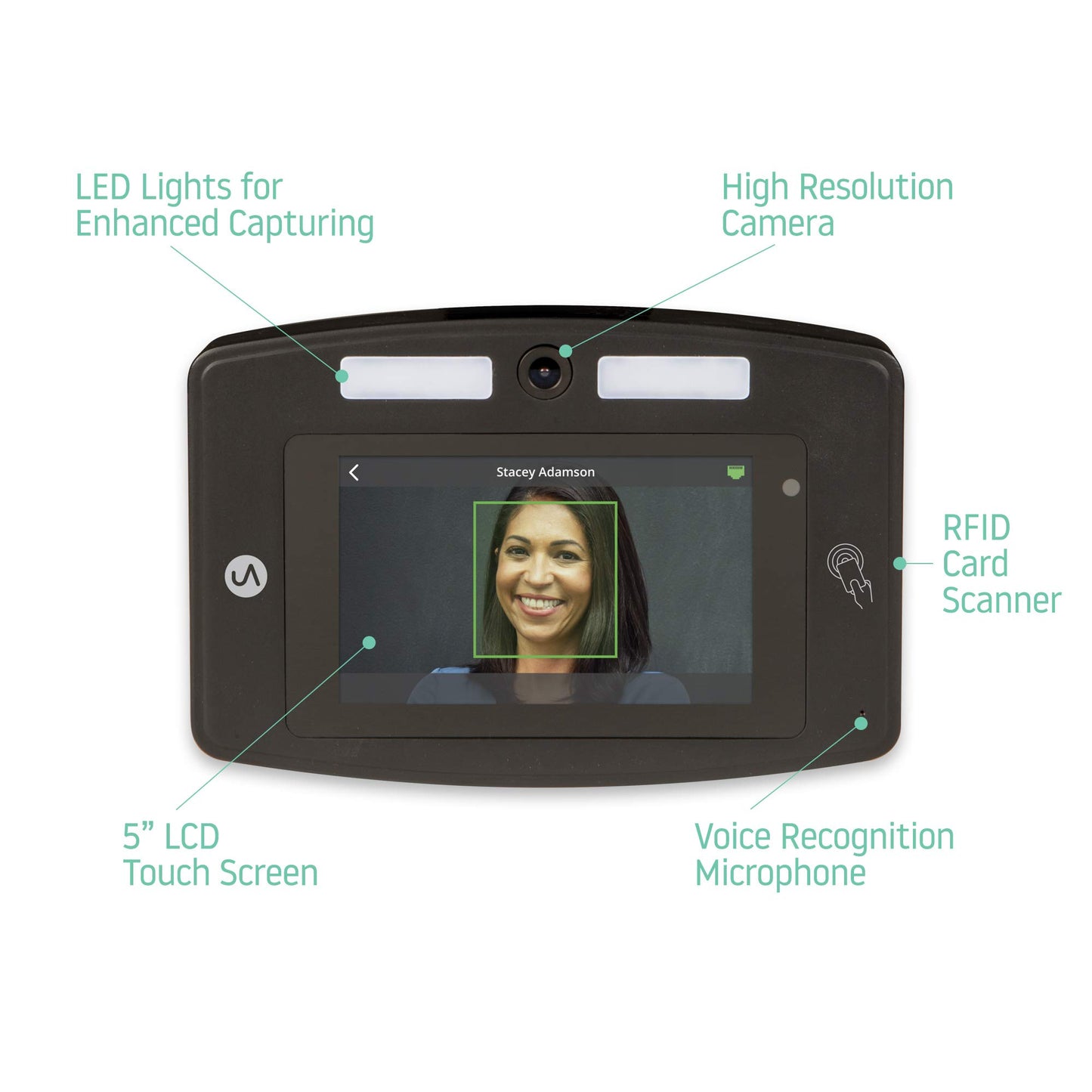 uAttend Touch-Free Voice Control and Facial Recognition Time Clock System for Employees and Small Businesses (DR2000)