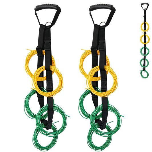 2PCS Extension Cord Organizer and Storage Extension Cord Holder with 5 Slots Garage Garden Storage Straps for Cables Ropes Hoses Garage Workshop