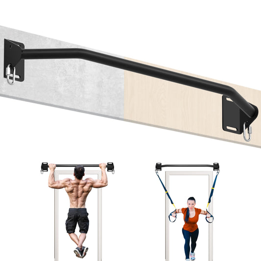 HWOOUSA Pull Up Bar Wall Mounted-Heavy Duty Joist Mounted Pull Up Bar-Premium Strength Training Pull-Up Bars-Fast and Easy Installation for Home and Garage Use,Supports up to 600 Lbs
