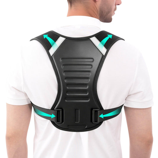 Ycctvar Back Brace Posture Corrector for Women Men Shoulder Support Straightener Pain Relief Upper Spine Hunchback Thoracic Device Plus Size Straps Correction Fixer Trainer Best Straight Black XX-Large/XXX-Large