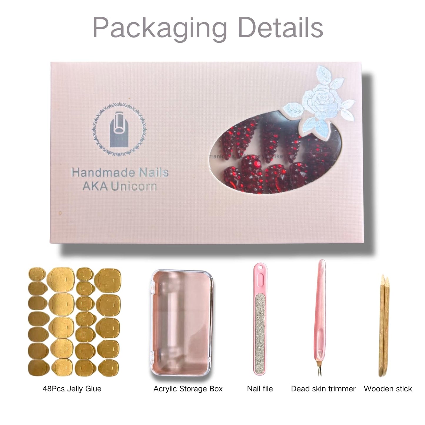 AKA Unicorn Handmade Press On Nails Short Almond, Greenish - Grey & Translucent Acrylic Fake Nails with Gold Accents, Luxury Press On Nails with Charm Design for Wedding & Party Wear(AKA 014, Long)