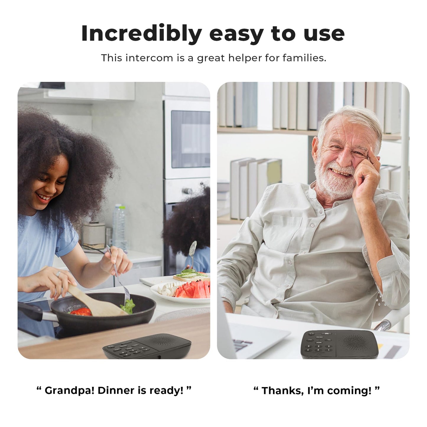 Hosmart Intercoms Wireless for Home UltraSpeak Pro, 2025 Full Duplex Wireless Intercom System for Business, Room to Room Intercom Two Way Real-time Intercom with 1200 Feet Range (6 Stations)