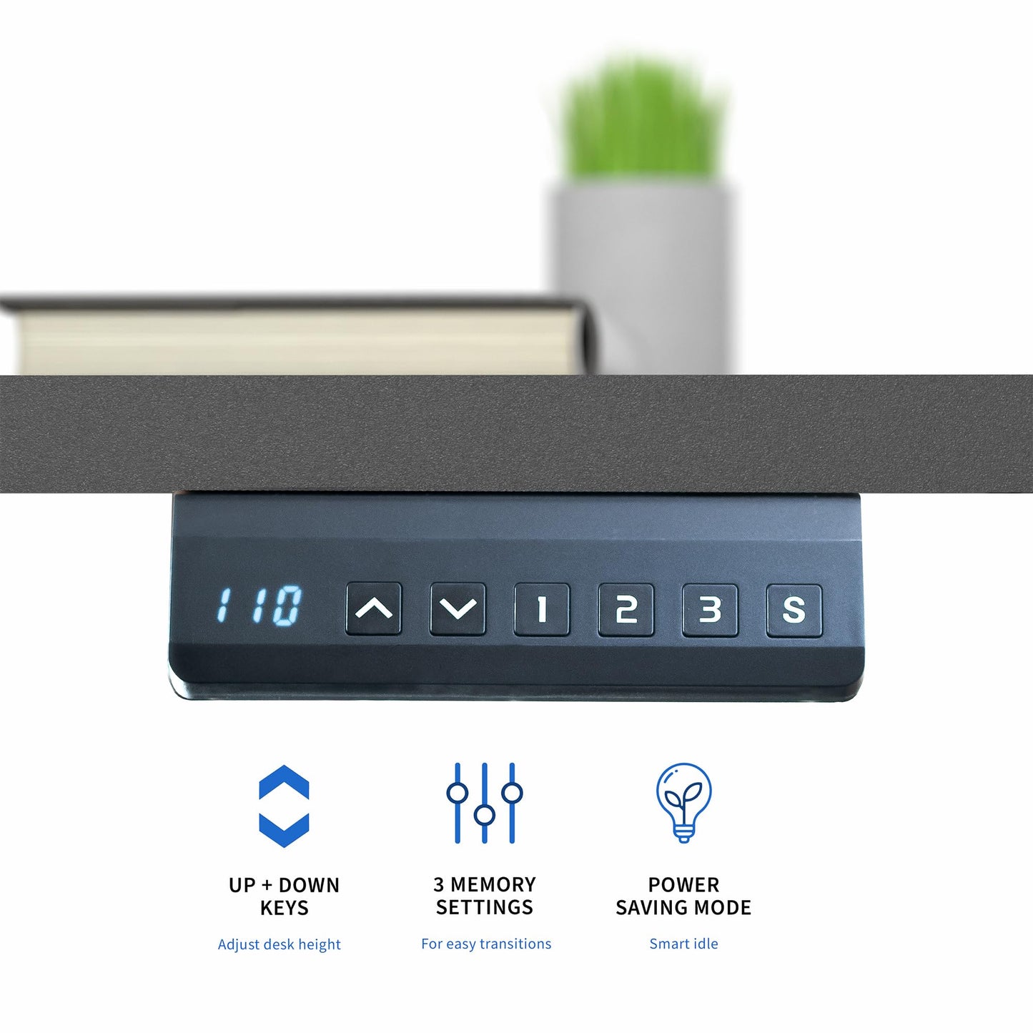 VIVO Electric 71 x 30 inch Standing Desk, Dual Motor Memory Controller Height Adjustment, E2B Series, Solid One-Piece Black Top Black Frame, DESK-KIT-E2B71B