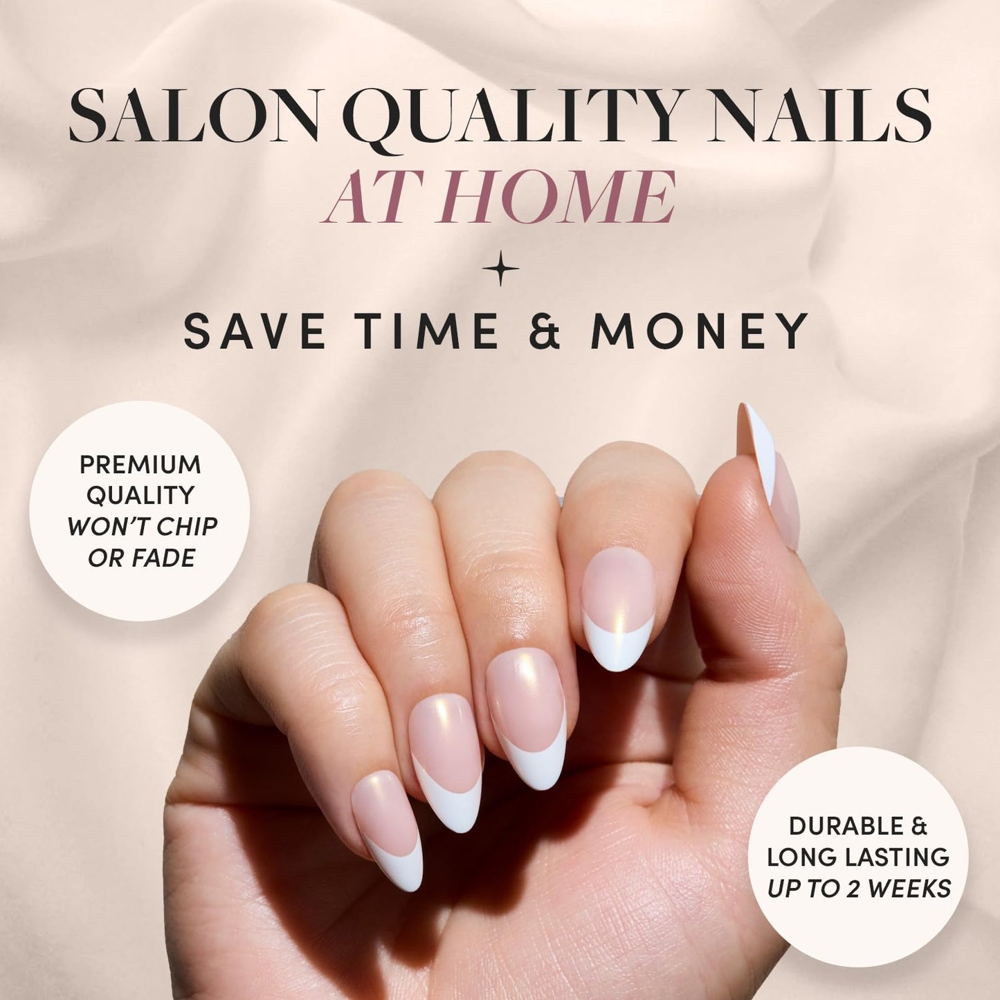 Glamnetic x GLAMZILLA Press-On Nails Bundle - GIVE 'EM GRACE & Berry Fizz | Short Almond Fake French Tip Nails with Gold Glaze | Short Oval Magenta Nails with a Metallic Finish | Nail Kit with Glue an