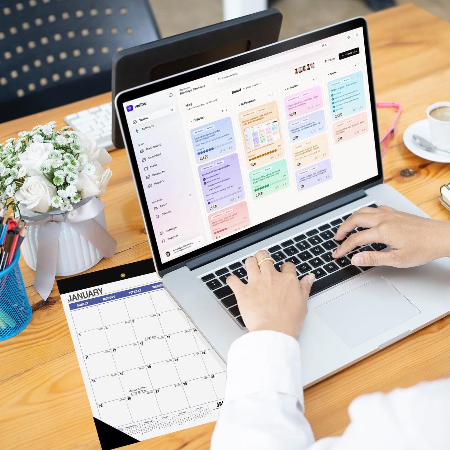 Desk Calendar 2026,18 Months Wall Calendar 2026 From Jan 2026 to Jun 2027,Large Desk Calendar 2026-2027 with To-do List,22x17,Desktop Calendar for Home and Office