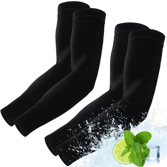 AZOI Arm Sleeves for Men Women – Cooling UV Sun Protection UPF 50+ Compression Sports Sleeves for Outdoor, Tattoo Cover Up （2 pairs）