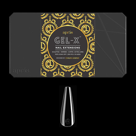 Chaun Legend x Apres Nail Gel-X Sculpted Stiletto Extra Long Box of Tips | 250 Gel-X Tips | Premium Quality | 10 Sizes 0-9 | No Size 00 Included | 2022 Version