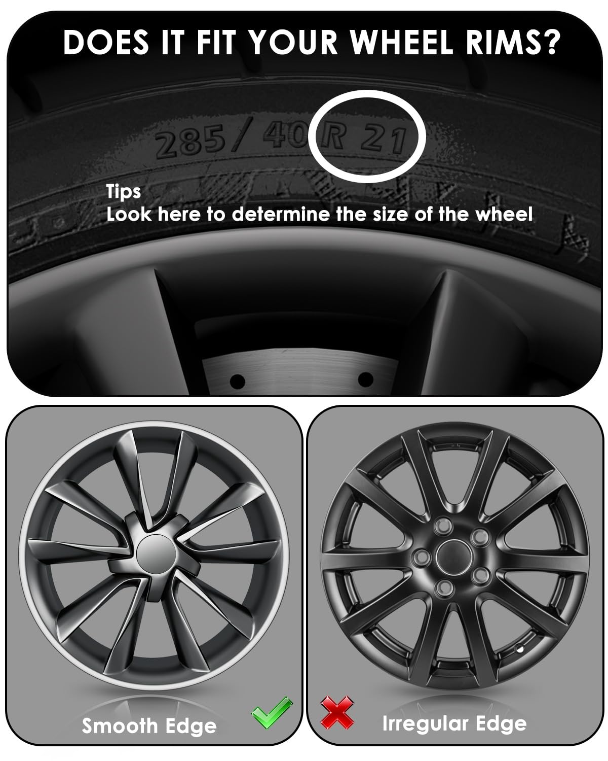 EVOOOR Automotive Alloy Wheel Rim Protector - Covering The Entire Rim of The Wheel hub - Strips for Curb Rash Prevention - Set of 4 Rim Protector Easy to Install(22'',Red)