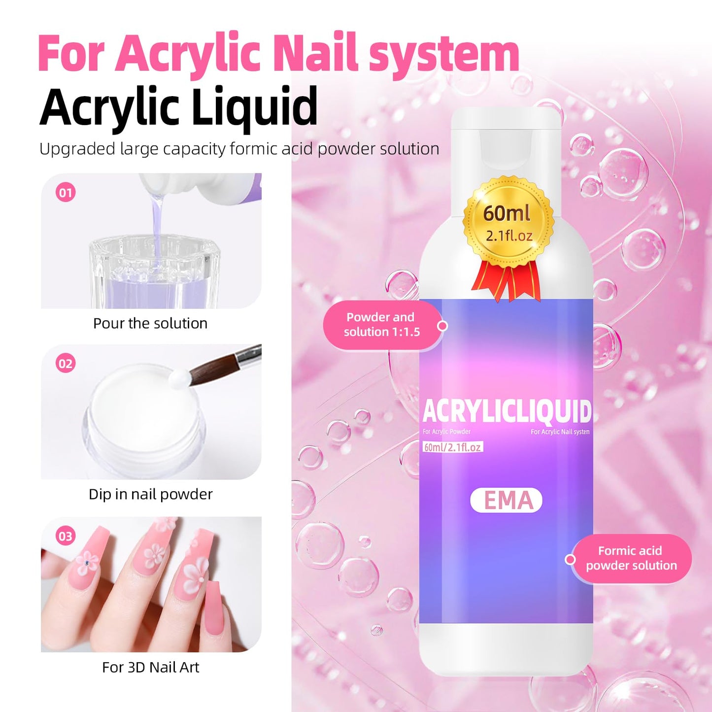 Acrylic Nail Kit With Everything For Beginners -Nail Kit Acrylic Set Nail Polish Kit With U V Light And Drill for women Home Salon
