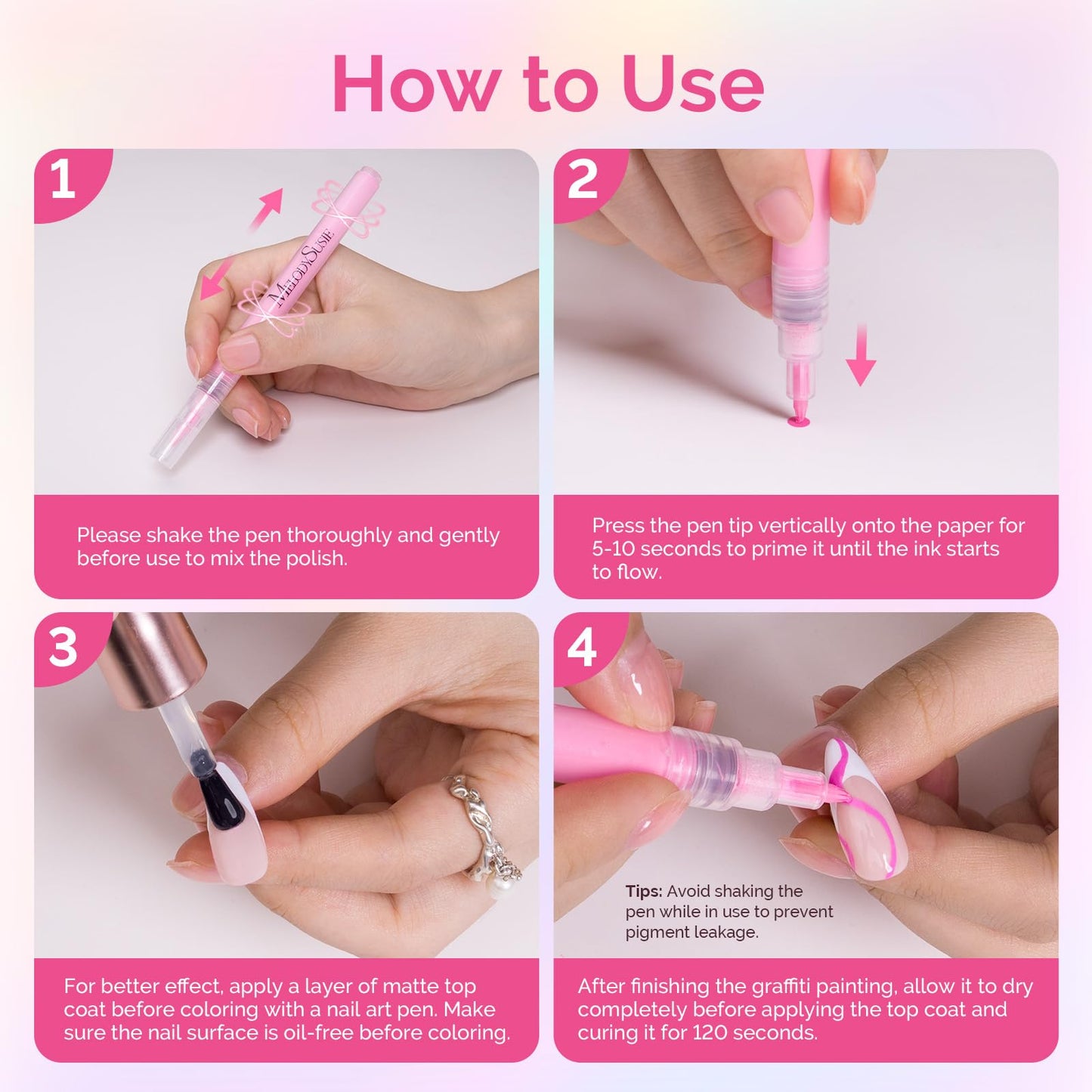 MelodySusie Nail Art Pens Set, 12 Colors 0.7MM Nail Polish Pens for Nail Art, Nail Dotting Tool, Drawing Pen for Nail Design, Manicure Nail Pens for Salon and DIY at Home