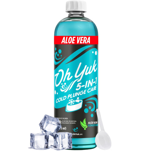 Oh Yuk 5-in-1 Cold Plunge Water Treatment – Cleaner, Clarifier, Conditioner, Combats Odors, Deodorizes – Premium Cold Tub & Ice Bath Care – Works with All Cold Plunges with Filter Systems – 32 Uses