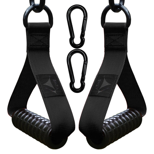 Vigoog Heavy Duty Gym Workout Handle Attachments - Powerful, Comfortable & Anti-Slip Rubber Exercise Grips for Cable Machines, Pulley Systems and Other Fitness Equipments