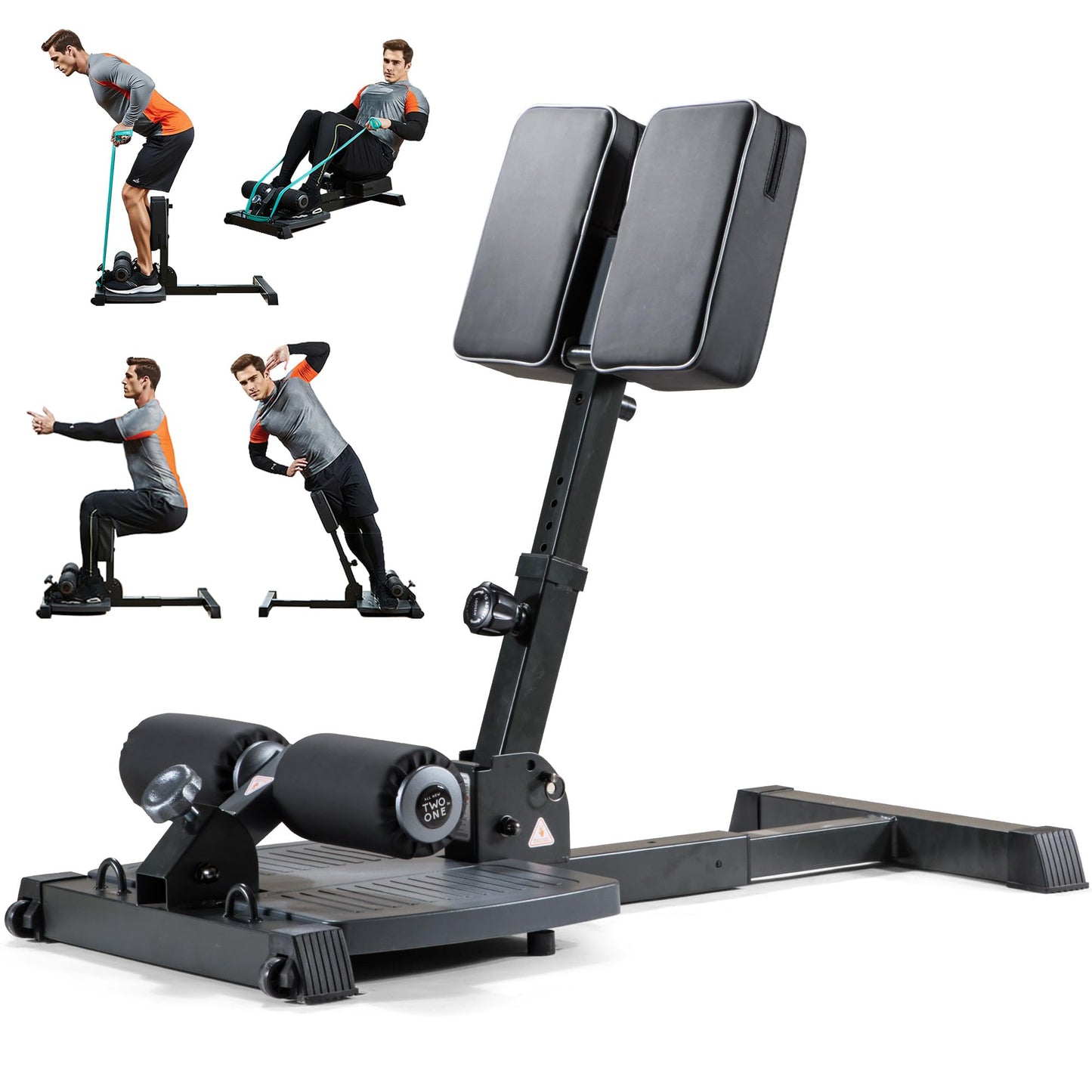 leikefitness Sissy Squat Machine, Deluxe Multi-Function Deep Sissy Squat Bench Workout Station, Leg Exercise Machine for Home Gym (Black-8300)