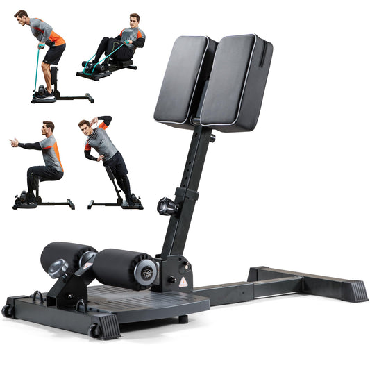 leikefitness Sissy Squat Machine, Deluxe Multi-Function Deep Sissy Squat Bench Workout Station, Leg Exercise Machine for Home Gym (Black-8300)