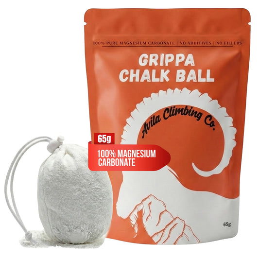 Avila Climbing Co. Climbing Chalk Ball, Performance Friction Gymnastics Chalk 100% Magnesium - Ultra Grip for Lifting, Rock Climbing, Gym, Weights & More! Long Lasting & Skin Friendly