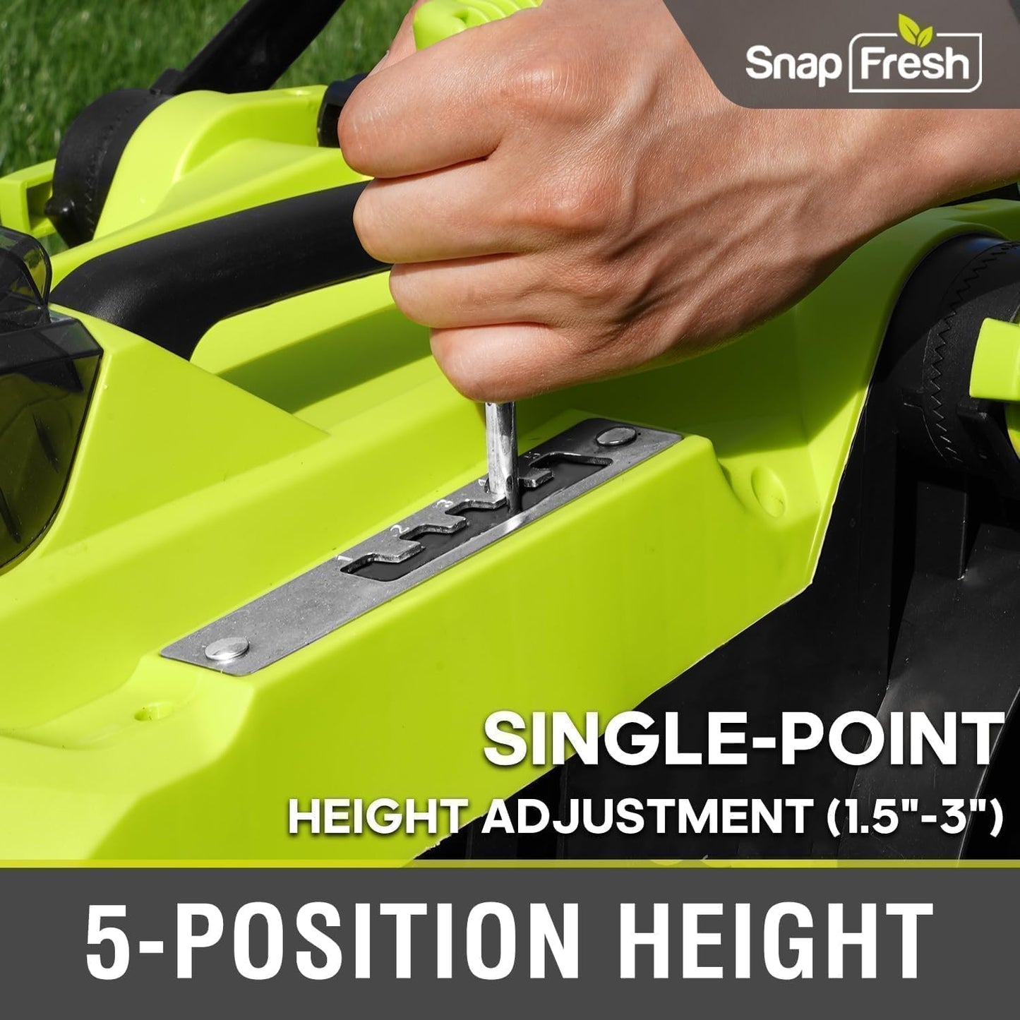 SnapFresh Electric Lawn Mower - 40V 16” Cordless Lawn Mower with 4.0Ah Battery x 2 and Fast Charger Included - Battery Operated Push Lawn Mowers with Bagger, Brushless Motor