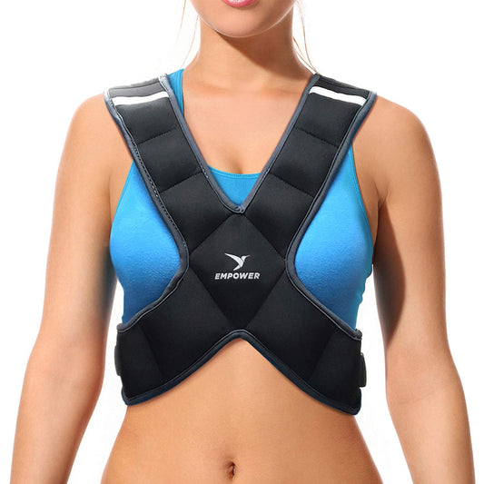 Empower Weighted Walking Vest for Women - 8lbs, Breathable Weighted Vest for Women with Reflective Strips, Home & Outdoor Training, Running Weight Loss Workout, Bone Density