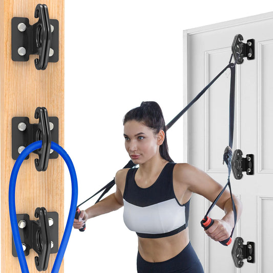 Resistance Band Wall Anchor for Home Suspension Training Kit， Exercise Band Door Anchor Work Out Wall Mount Anchor Home Gym Accessories， Resistance Band Hooks Work Out Equipment for Gym System (6pcs)