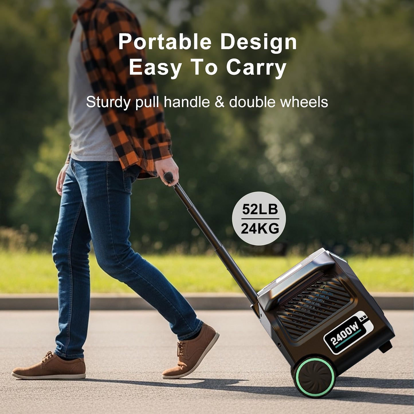 IEE 2400W/2048Wh Solar power station With 200W Solar Panel,P2400 Solar Generator(5000W Peak),1800W Super Fast Charging,APP Control Emergency Power Station for Home, Camping, Power Outages
