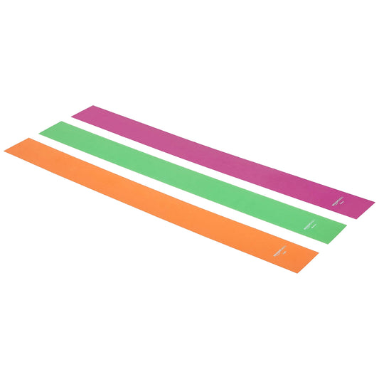 Amazon Basics Resistance Bands for Stretching, Strength Training and Exercise, Set of 3, Orange/Green/Pink