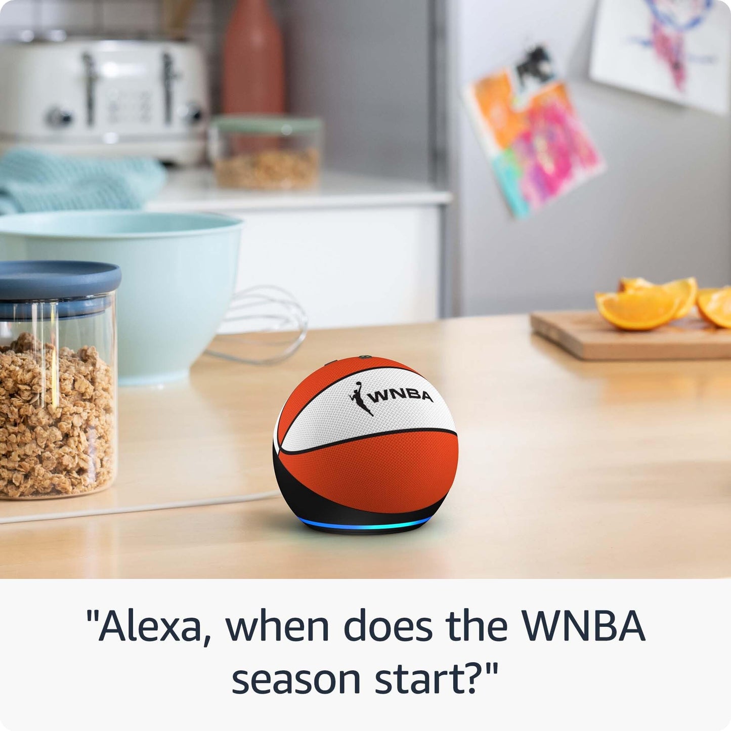 Echo Dot (newest model) | Officially Licensed WNBA Limited-Edition