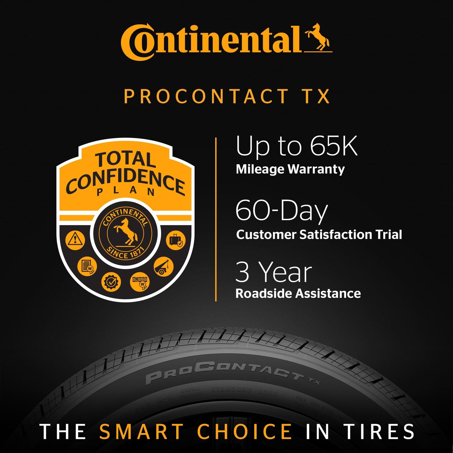 CONTINENTAL PROCONTACT TX All Season Radial Tire - 225/65R17 102H