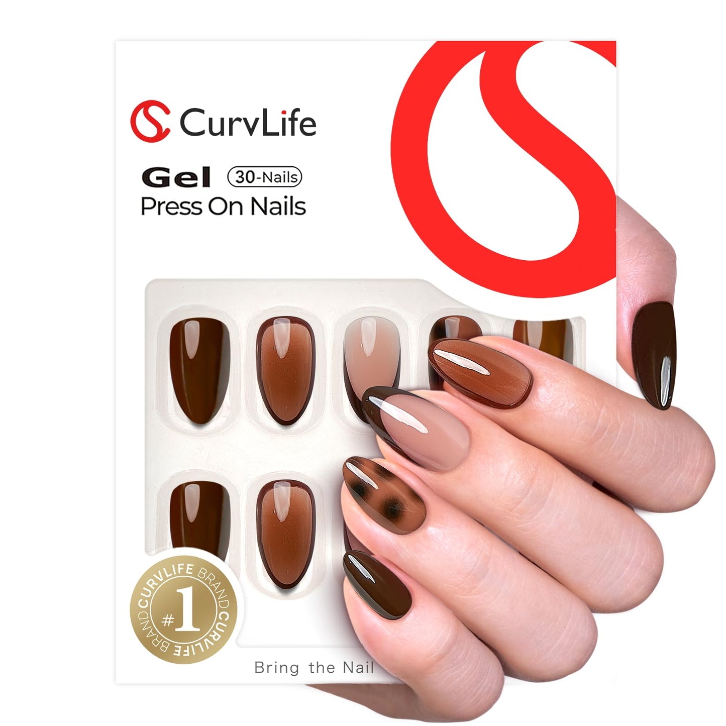 CurvLife Press On Nails Short Square – Metallic Royal Blue Glitter Fake Nails, Floral Accent, Soft Gel Glue On Nails with Adhesive Tabs, Salon Look, Natural Fit for Women