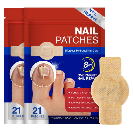 Nail Repair Patches 2 Pack, 21PCS Nail Care Kit for Weak & Cracked Nails, Nail Protector for Improving Appearance of Damaged & Discolored Nails