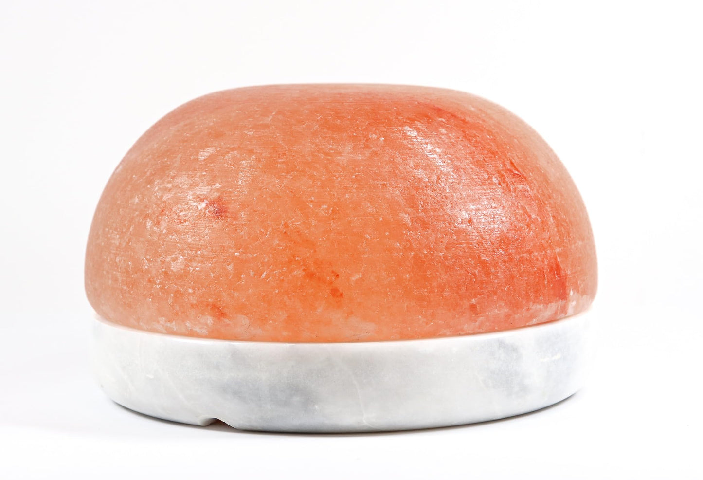 Himalayan Secrets® Salt Dome Lamp | for Warming Up Hands and Feet (9" Gray Marble Base)