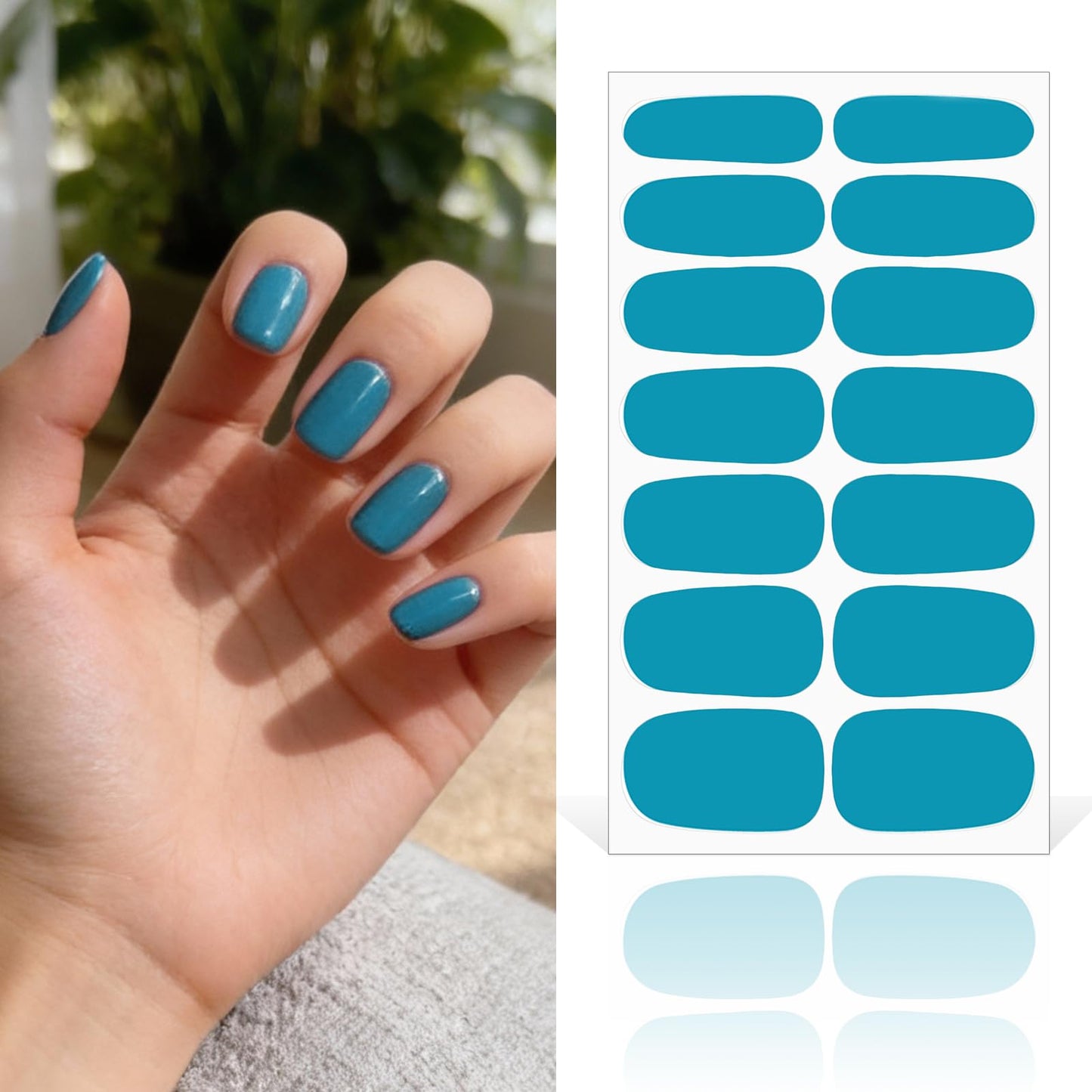 YECIRALA 20 Sheets 280 Pcs Candy Color Nail Polish Stickers Full Nail Wraps for Women, Cute Solid Gel Nail Strips Stick On Nails Polish Wraps for Nails Designs Fingernail Stickers Gel Polish Stickers
