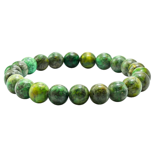 Amazing Gemstone Crystal Bracelet for Women Men's Gifts - Protection Healing Crystal Bracelet - 8mm Gemstone Beaded Stretchable Bracelet Pulseras Para Hombres Mujer Stocking Stuffers Mothers Day Gift (African Turquoise)