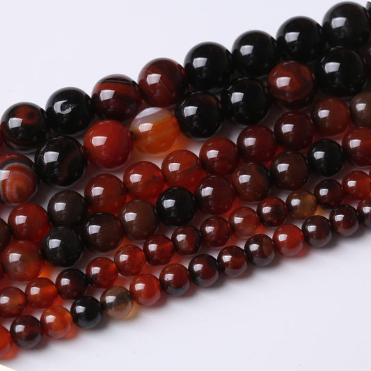 10MM Red Persian Agate Round Loose Beads Natural Gem Beads Crystal Energy Stone Beads for Jewelry Making DIY Bracelet Necklace