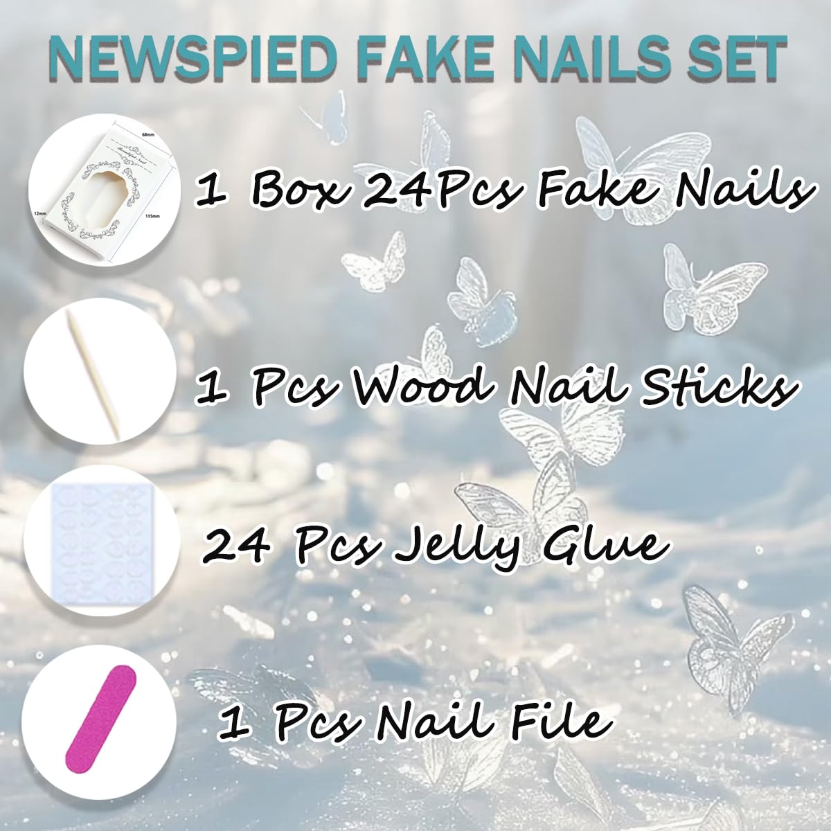 30Pcs Y2K Press on Nails Short Square False Nails Chrome Silver Irregular Line Fake Nails with 3D Star & Swirl Design French Nail Tip Acrylic Nails Reusable Artificial Glue on Nails for Women Manicure
