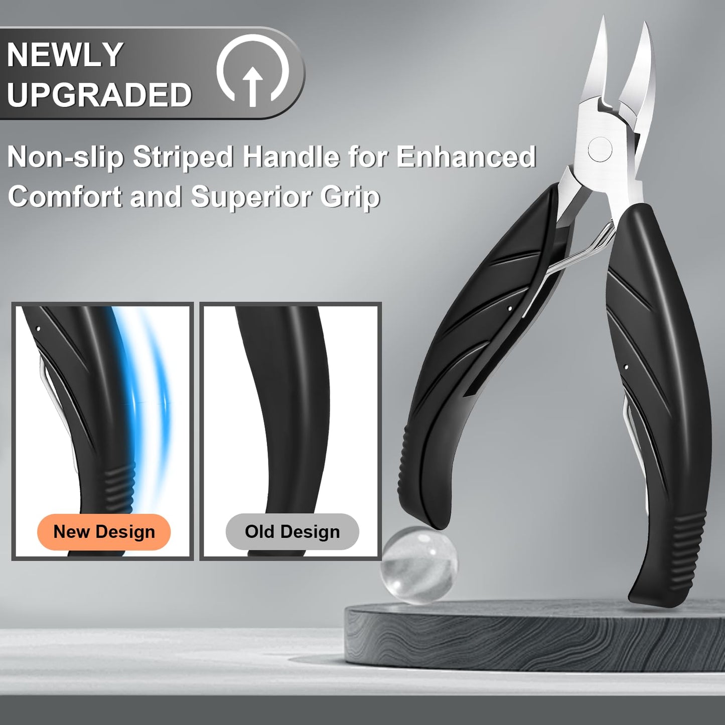 2026 Toenail Clippers for Thick & Ingrown Nails, Professional Nail Clipper Set with Pedicure Tool, Super Sharp Fingernail Cutter with Catcher, Podiatrist Toe Nail Clippers Kit for Seniors, Men & Women